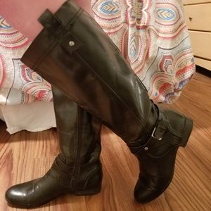Unisa Knee high faux leather black boots-2 For $45